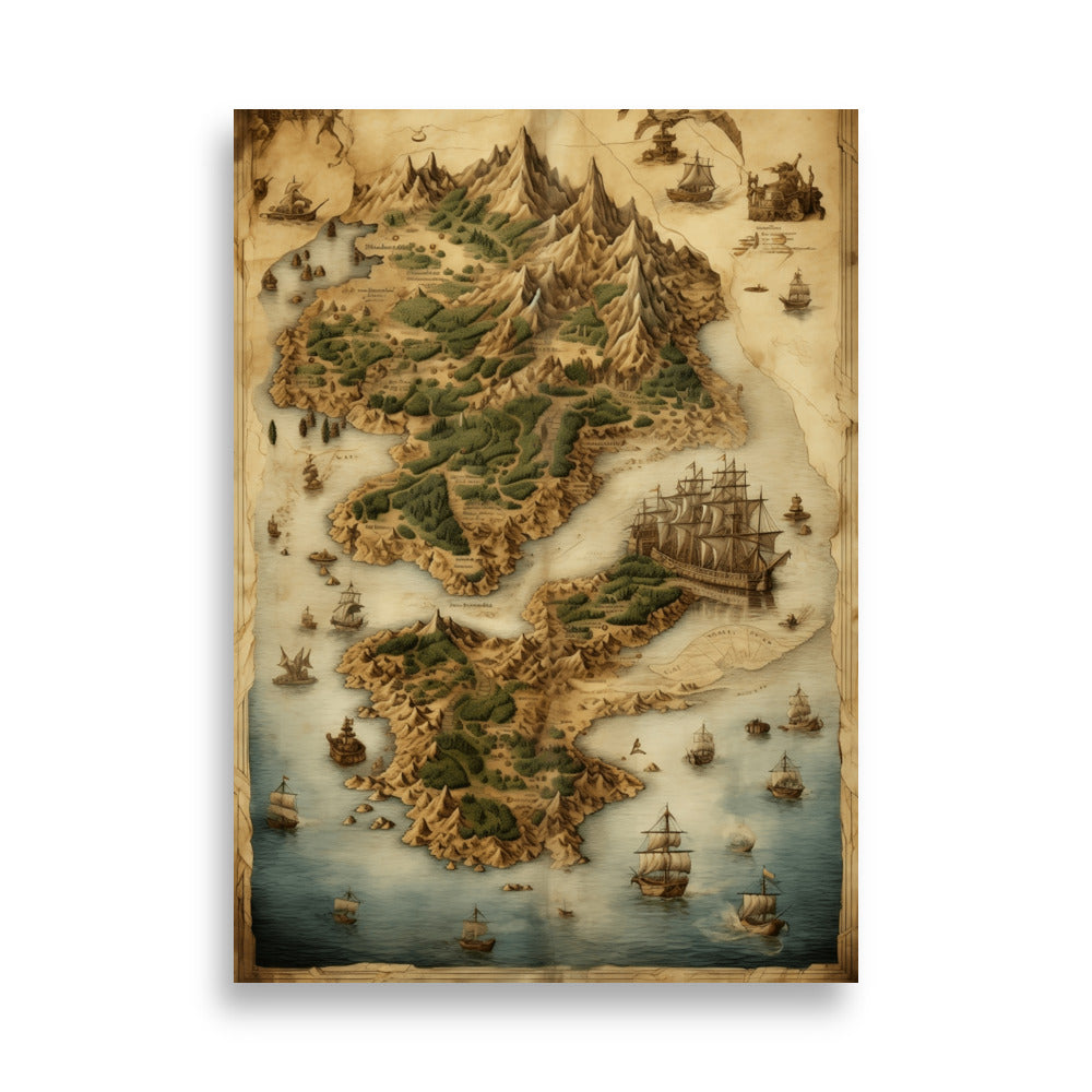 Old map poster - Posters - EMELART
