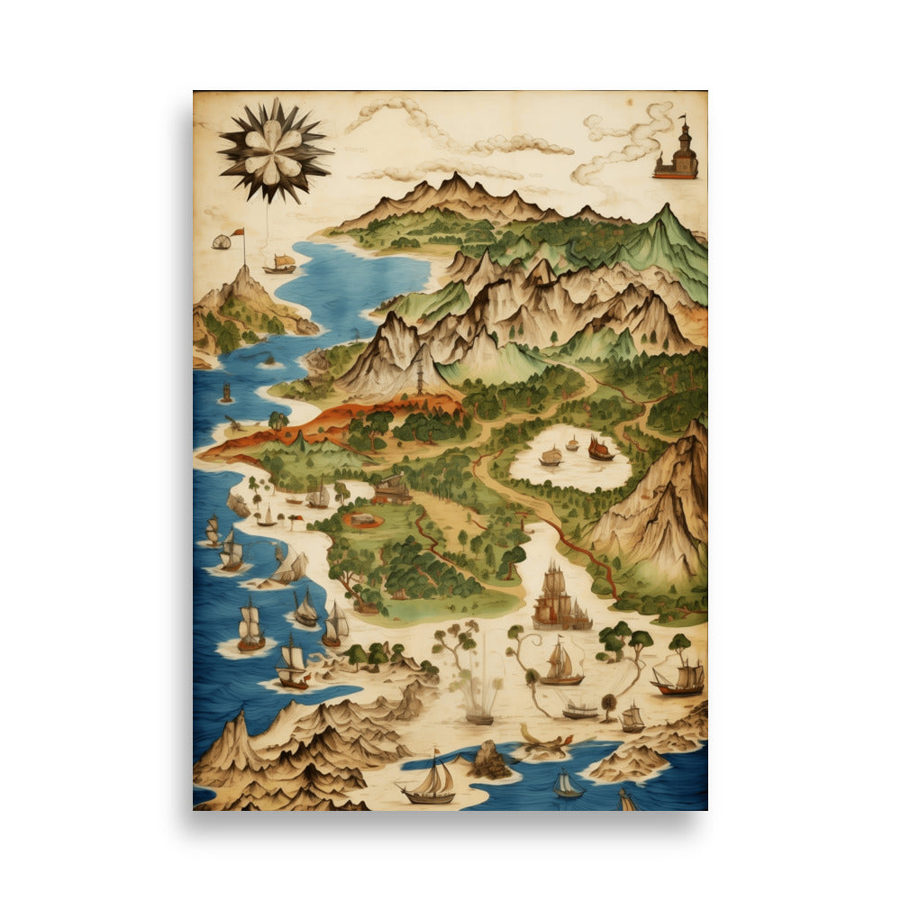 Old map poster - Posters - EMELART