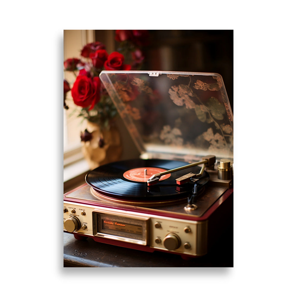 Vintage record player poster - Posters - EMELART