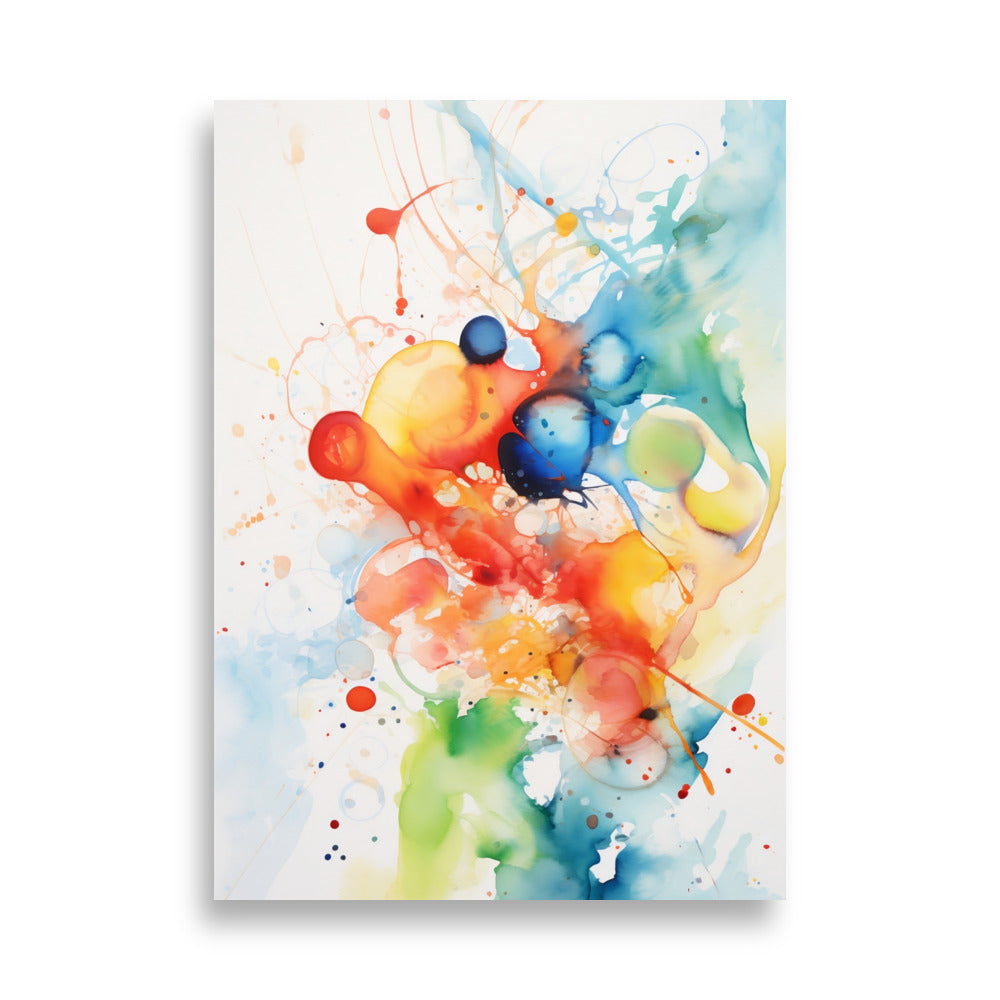 Watercolor splatter poster - Posters - EMELART