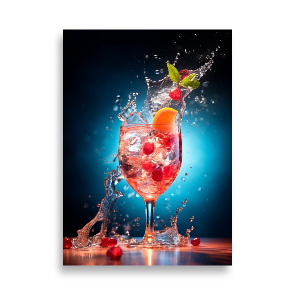 Cocktail splash poster - Posters - EMELART