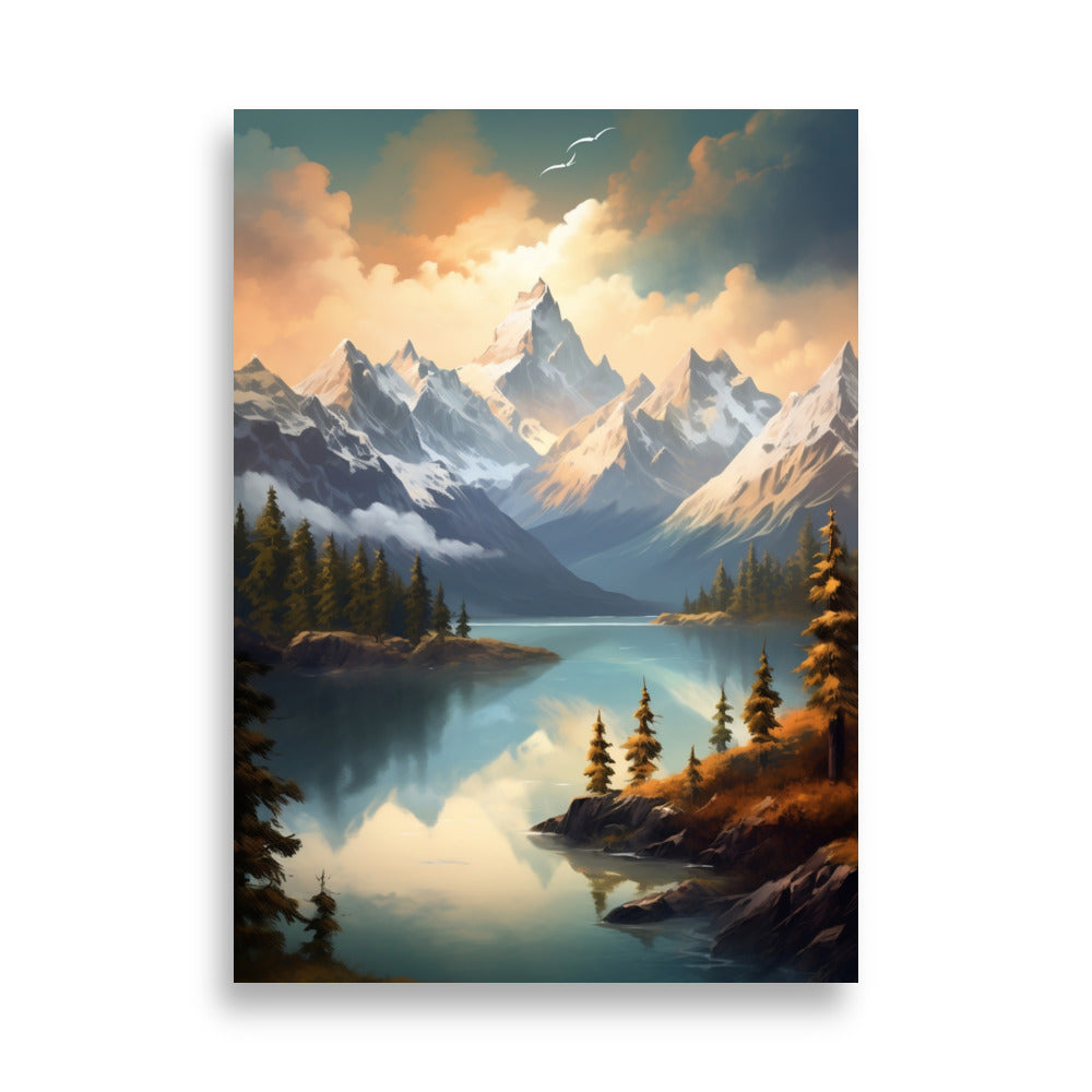 Mountain lake poster - Posters - EMELART