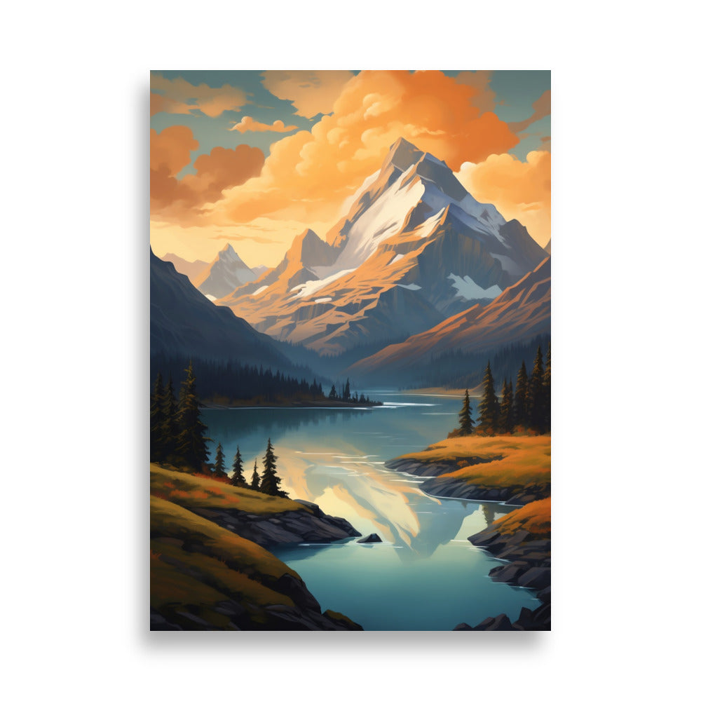 Mountain lake poster - Posters - EMELART