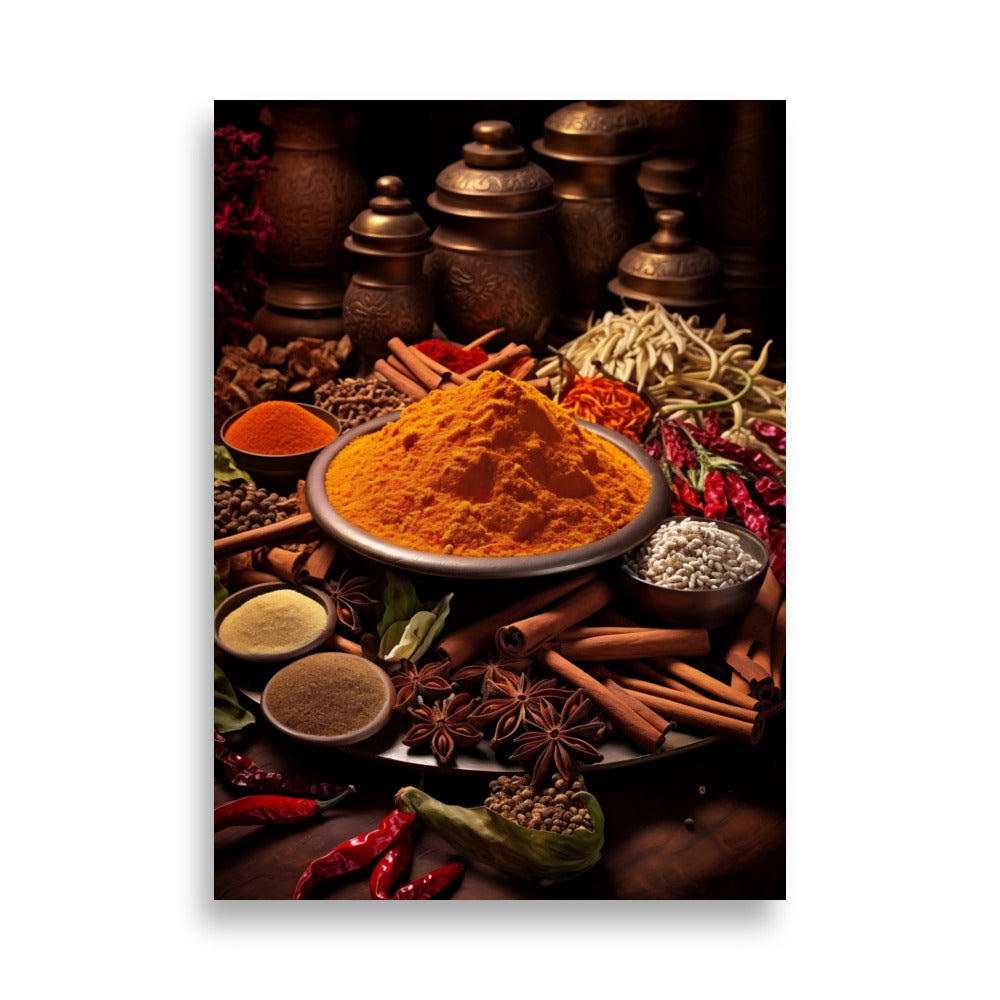 Table full of spices poster - Posters - EMELART