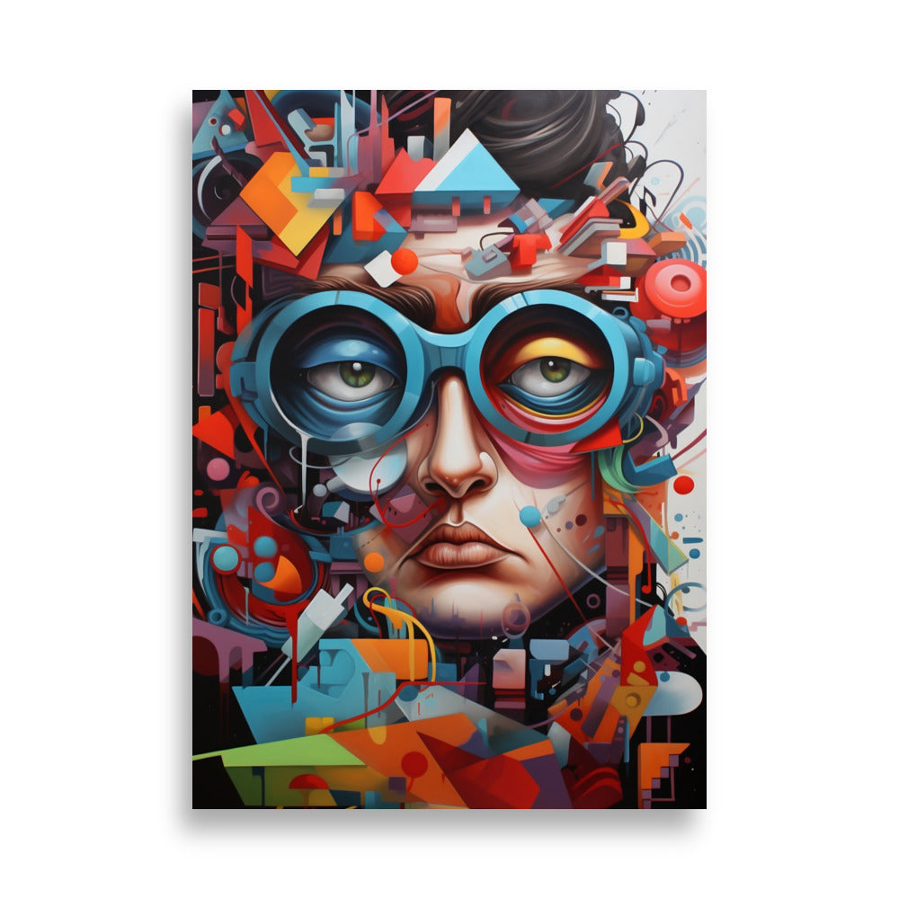 Man in graffiti style poster - Posters - EMELART