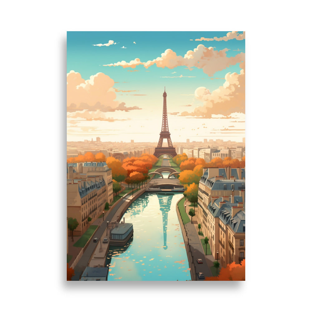 Illustration of Paris poster - Posters - EMELART