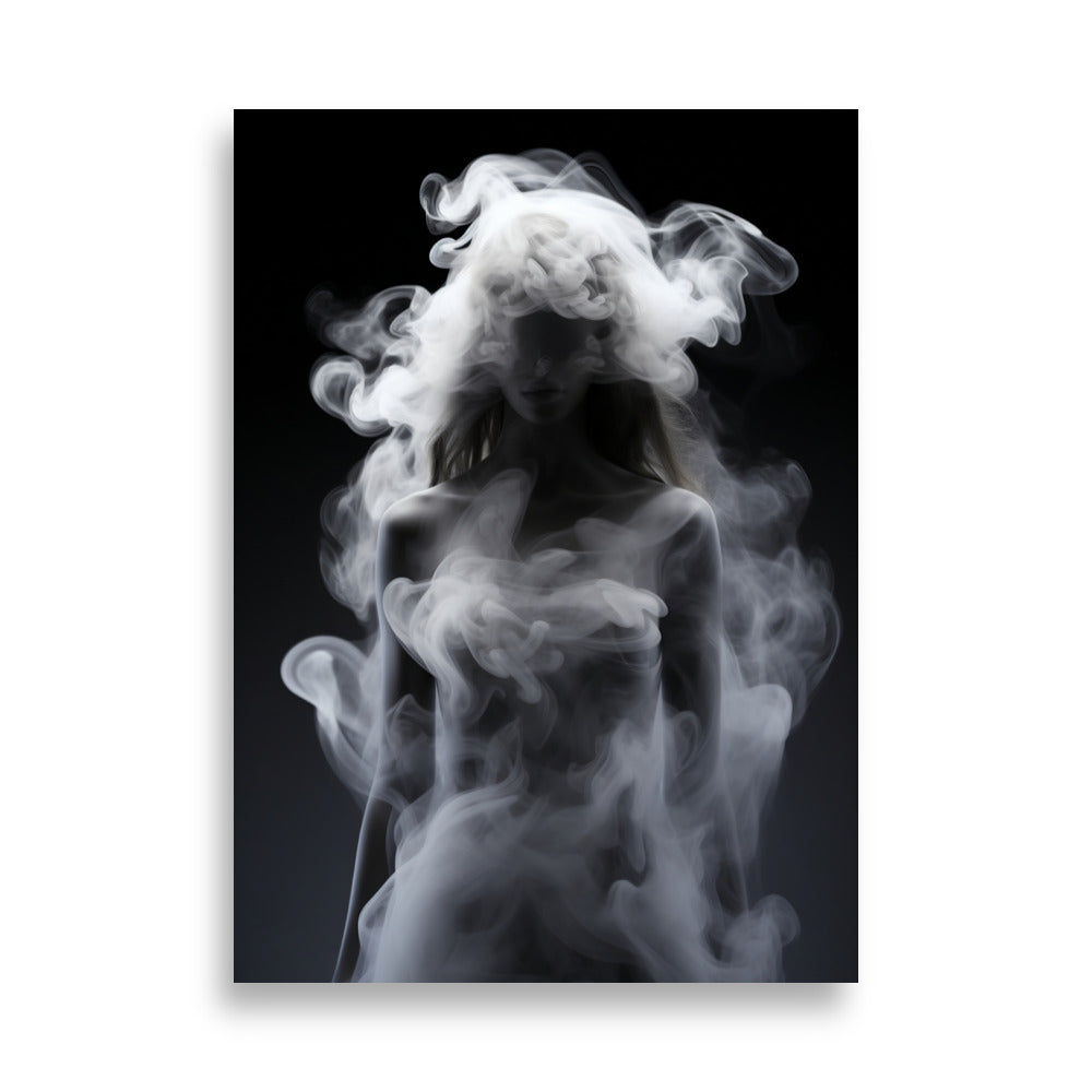 Woman in smoke poster - Posters - EMELART