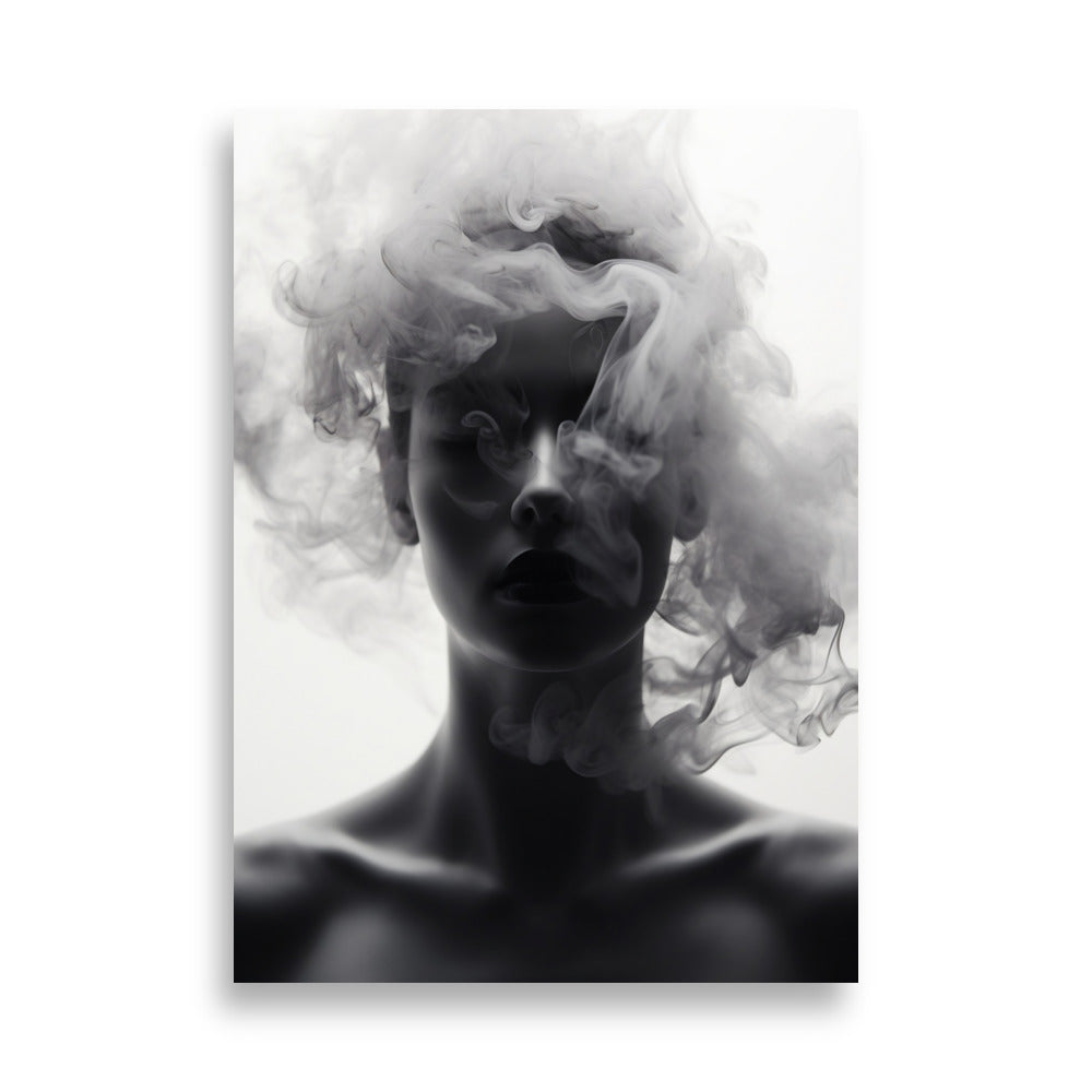 Woman in smoke poster - Posters - EMELART