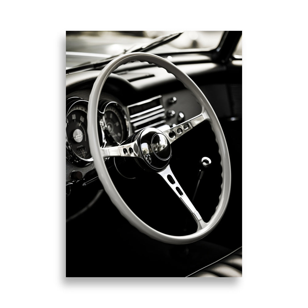 Vintage cabriolet poster - Posters - EMELART