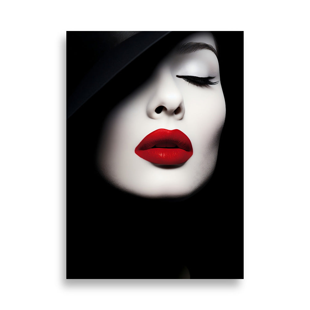 Woman with red lips poster - Posters - EMELART