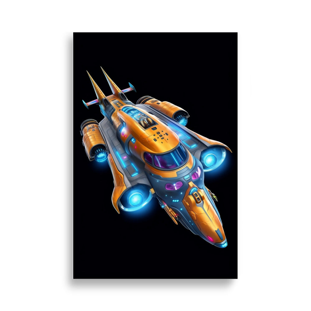 Spaceship on a journey poster - Posters - EMELART