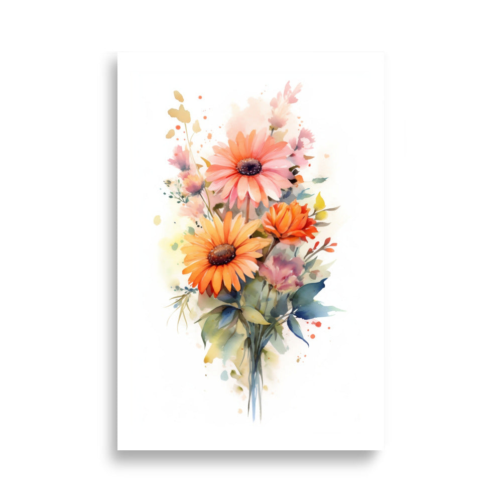 Flower bouquet in watercolor poster - Posters - EMELART