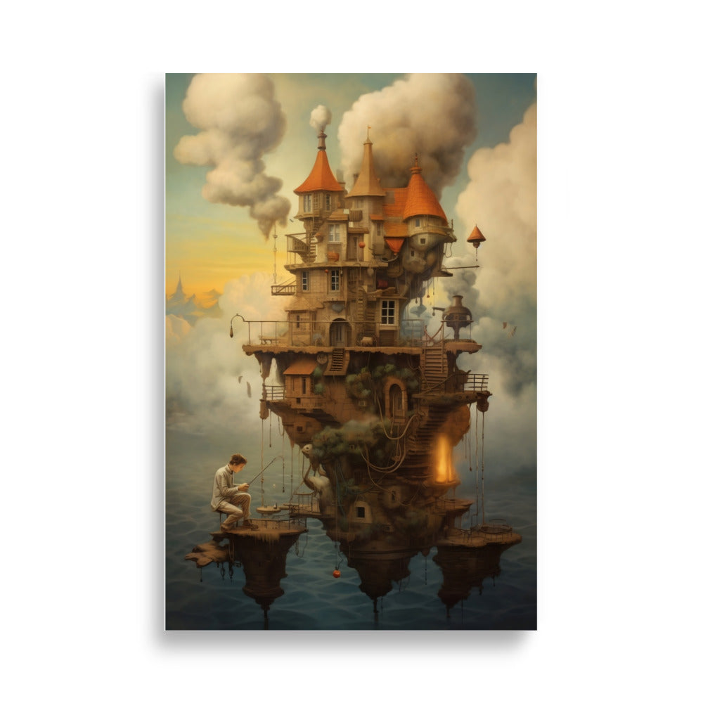 Surrealistic house poster - Posters - EMELART