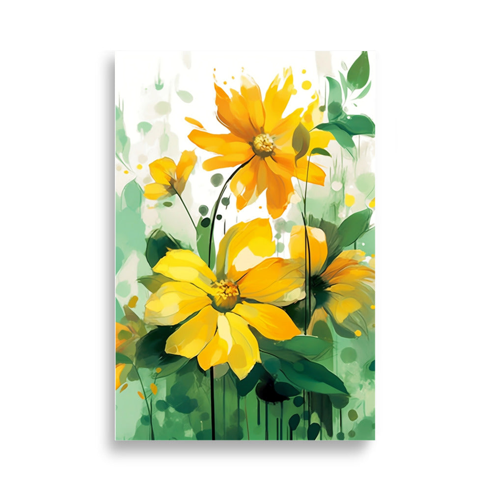 Yellow flowers poster - Posters - EMELART