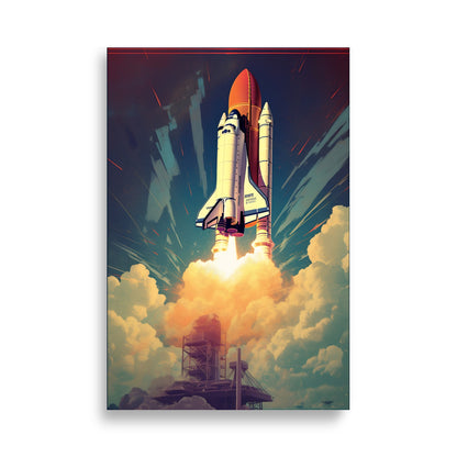 Space shuttle launch poster - Posters - EMELART