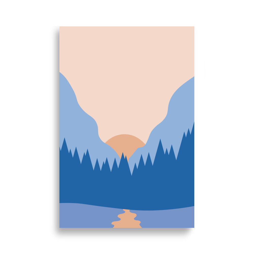 Sunrise mountains poster - Posters - EMELART