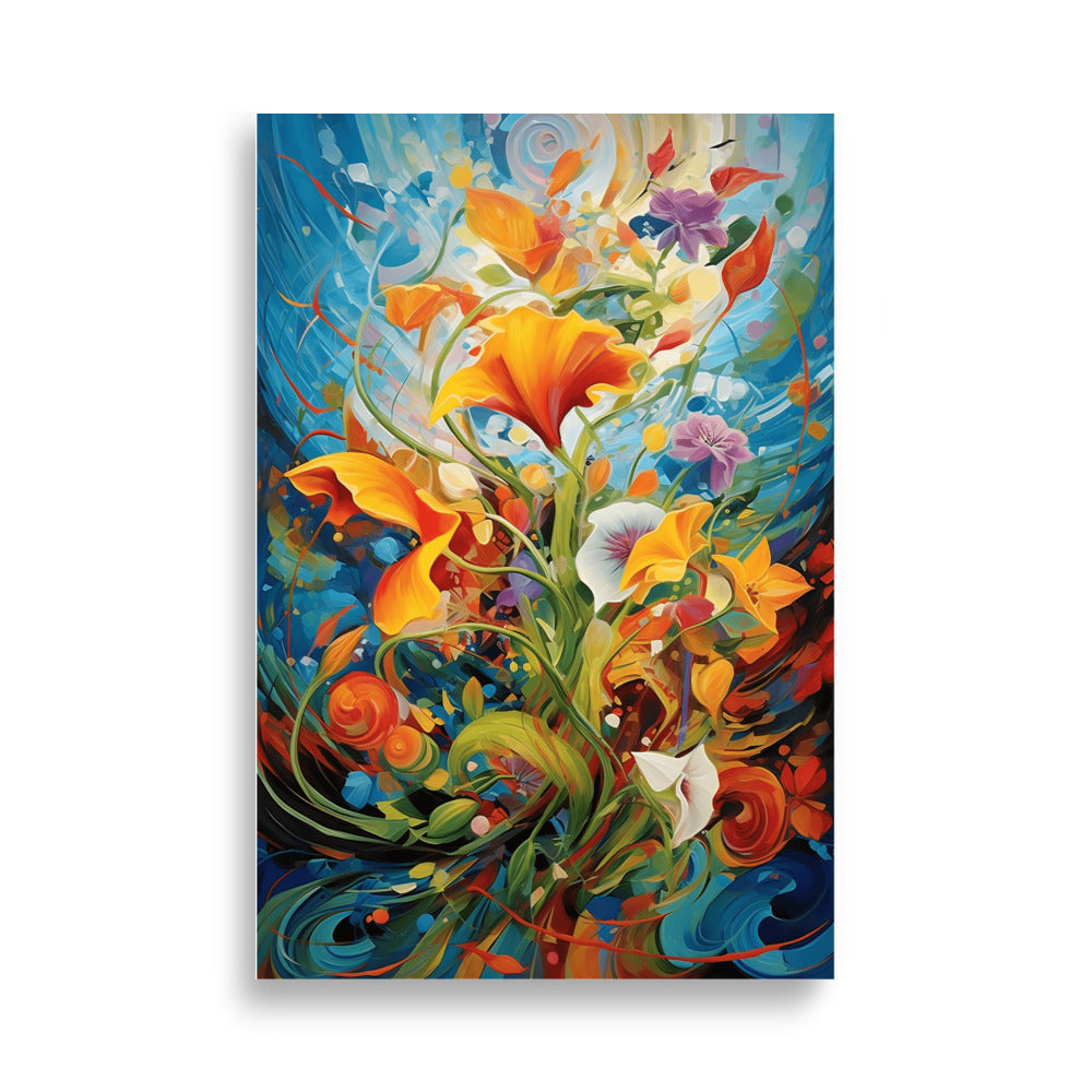 Abstract flowers poster - Posters - EMELART