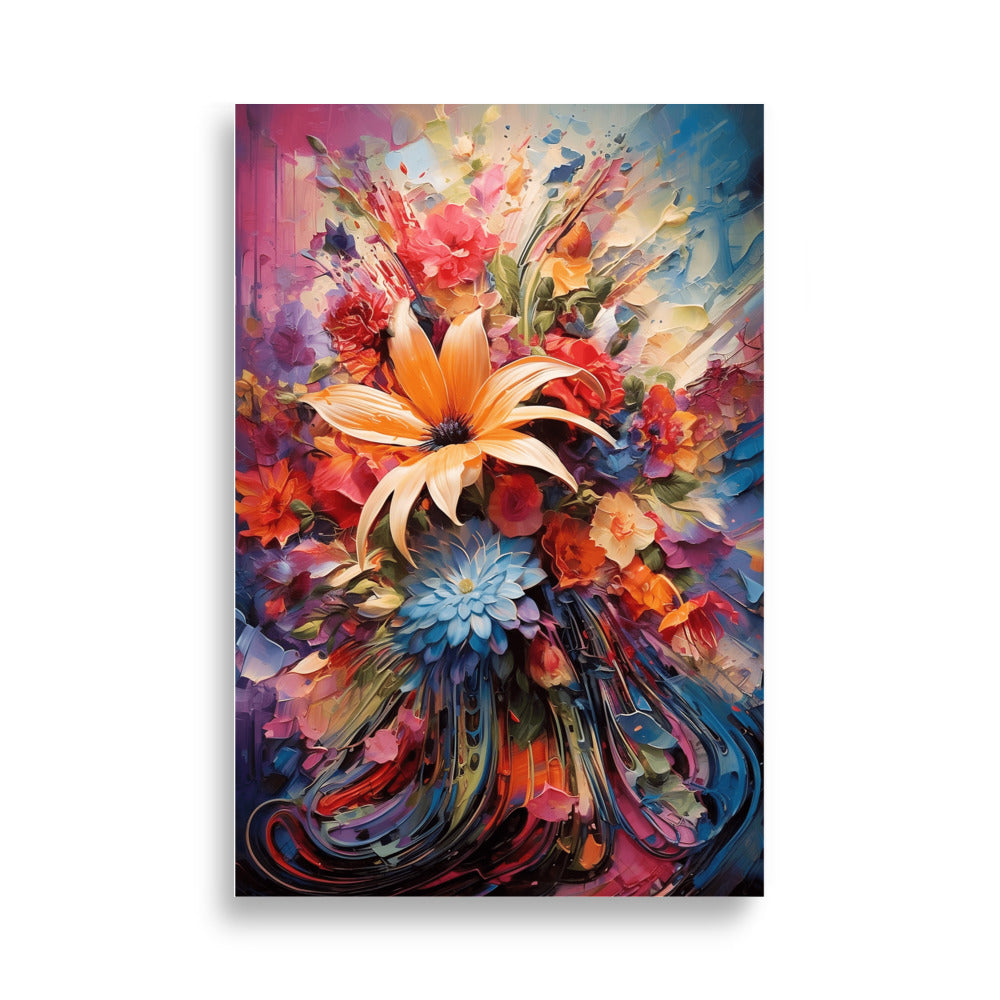 Abstract flowers poster - Posters - EMELART