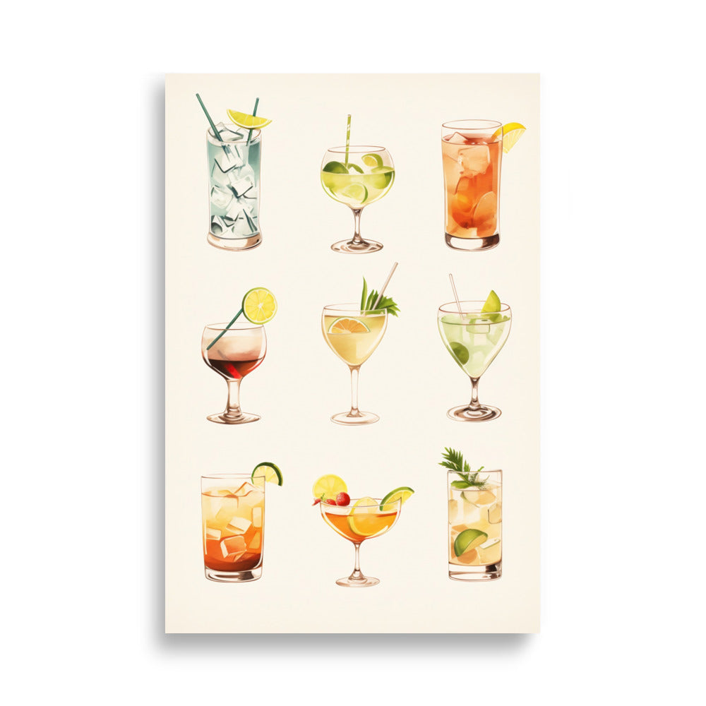 Cocktails poster - Posters - EMELART