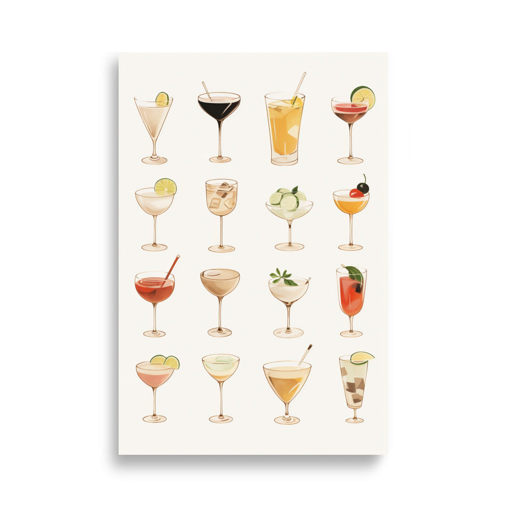 Cocktails poster - Posters - EMELART