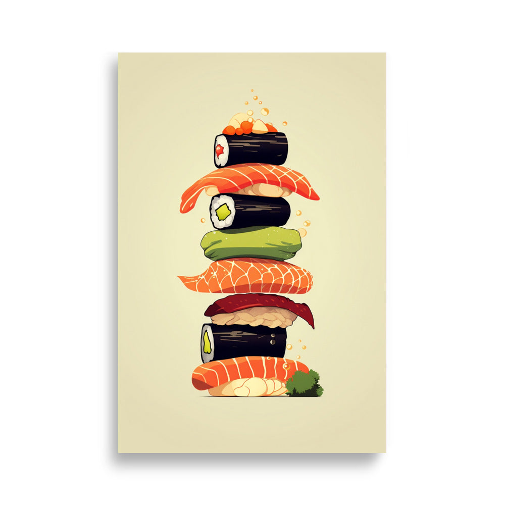 Stack of sushi poster - Posters - EMELART