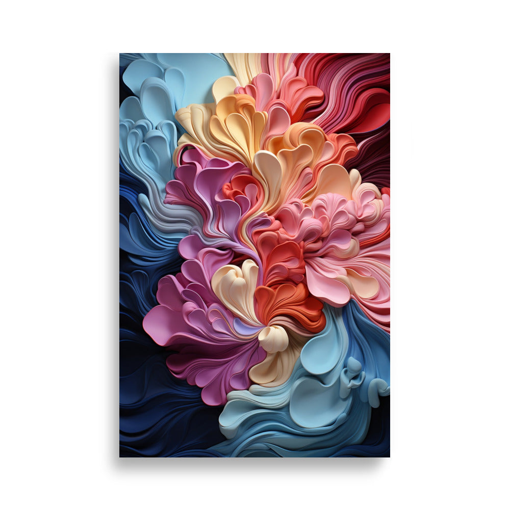 Fluid art in 3d poster - Posters - EMELART