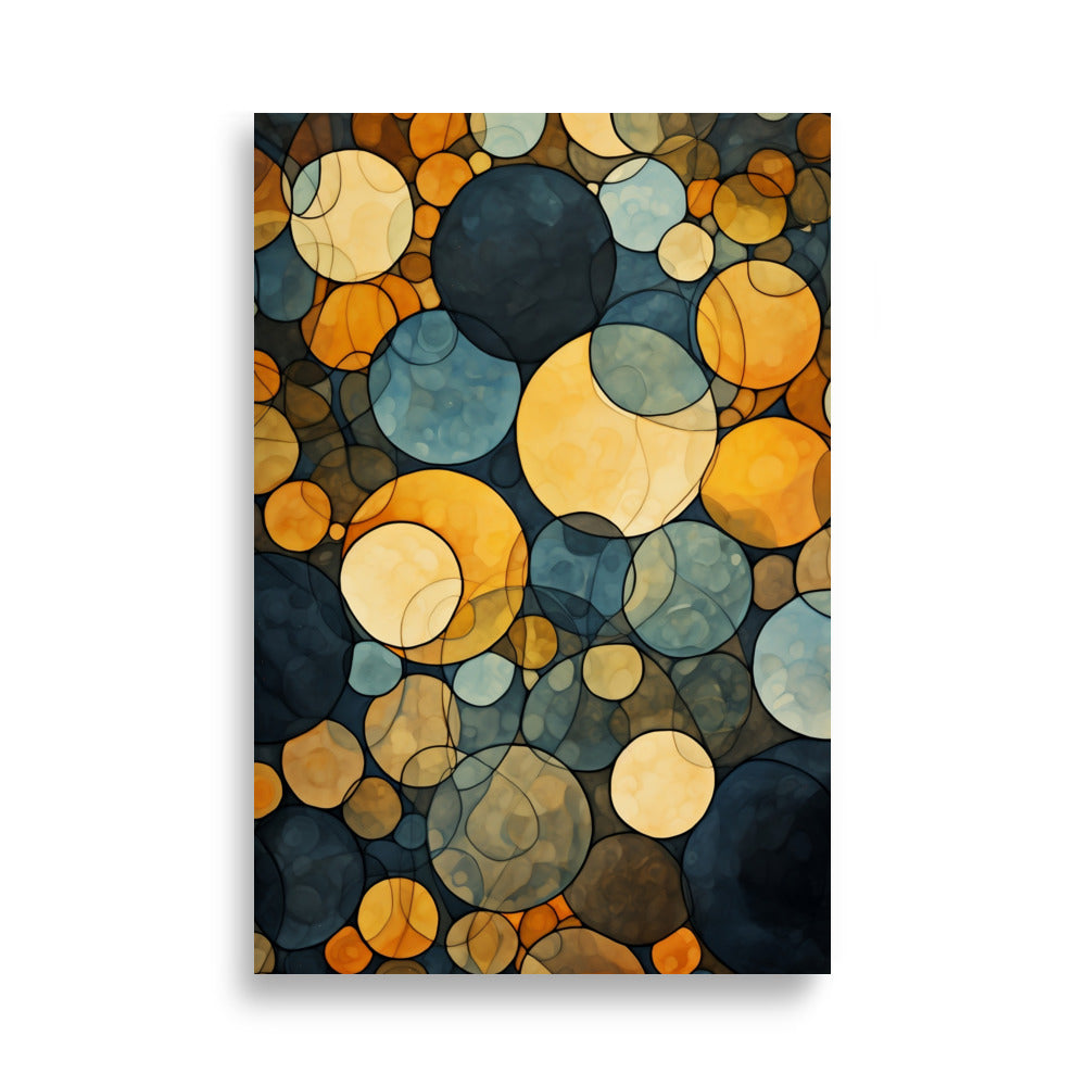 Abstract round shapes poster - Posters - EMELART