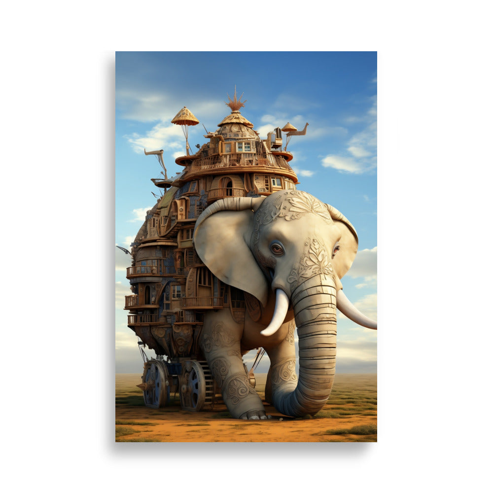 Elephant house poster - Posters - EMELART