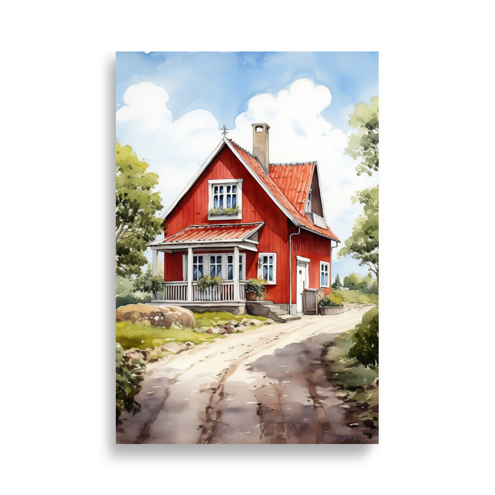 Swedish farmhouse poster - Posters - EMELART