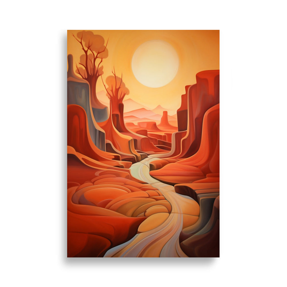 Abstract landscape contours poster - Posters - EMELART