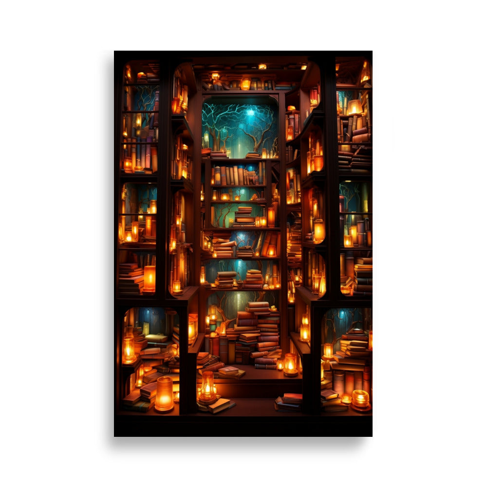 Magical Bookshelf poster - Posters - EMELART