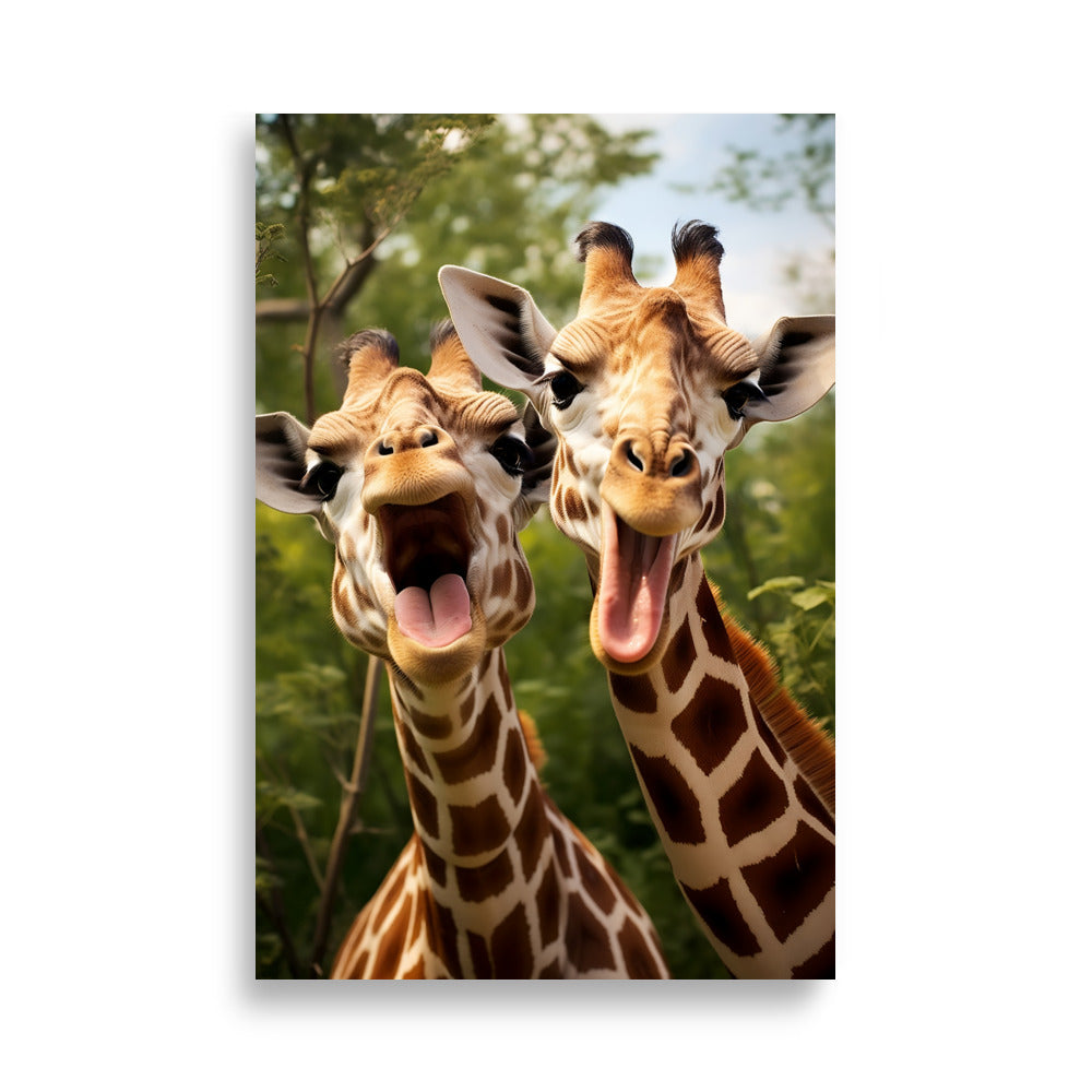 Giddy Giraffes poster - Posters - EMELART