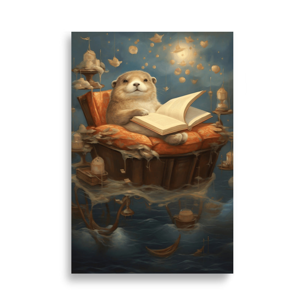 Daydreaming Otter poster - Posters - EMELART