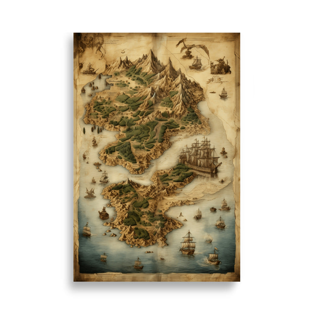 Old map poster - Posters - EMELART
