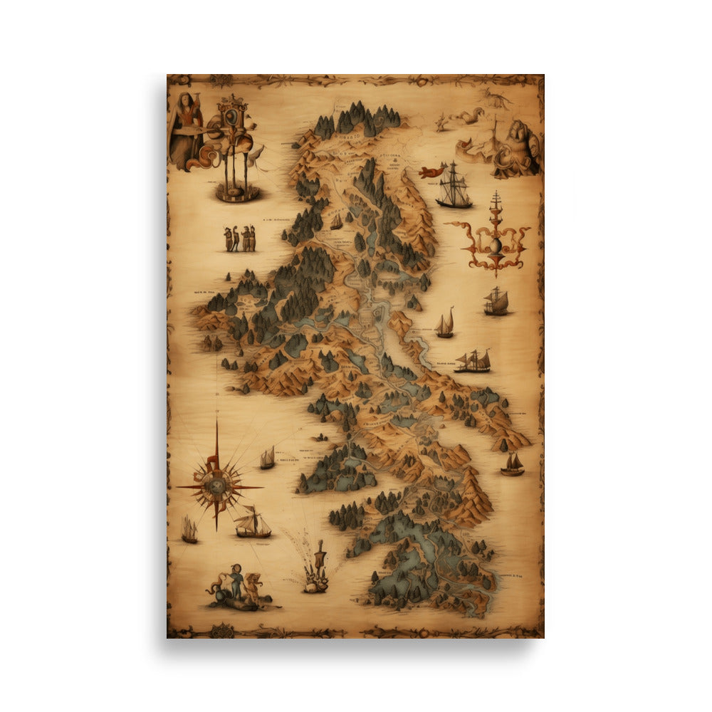 Old map poster - Posters - EMELART