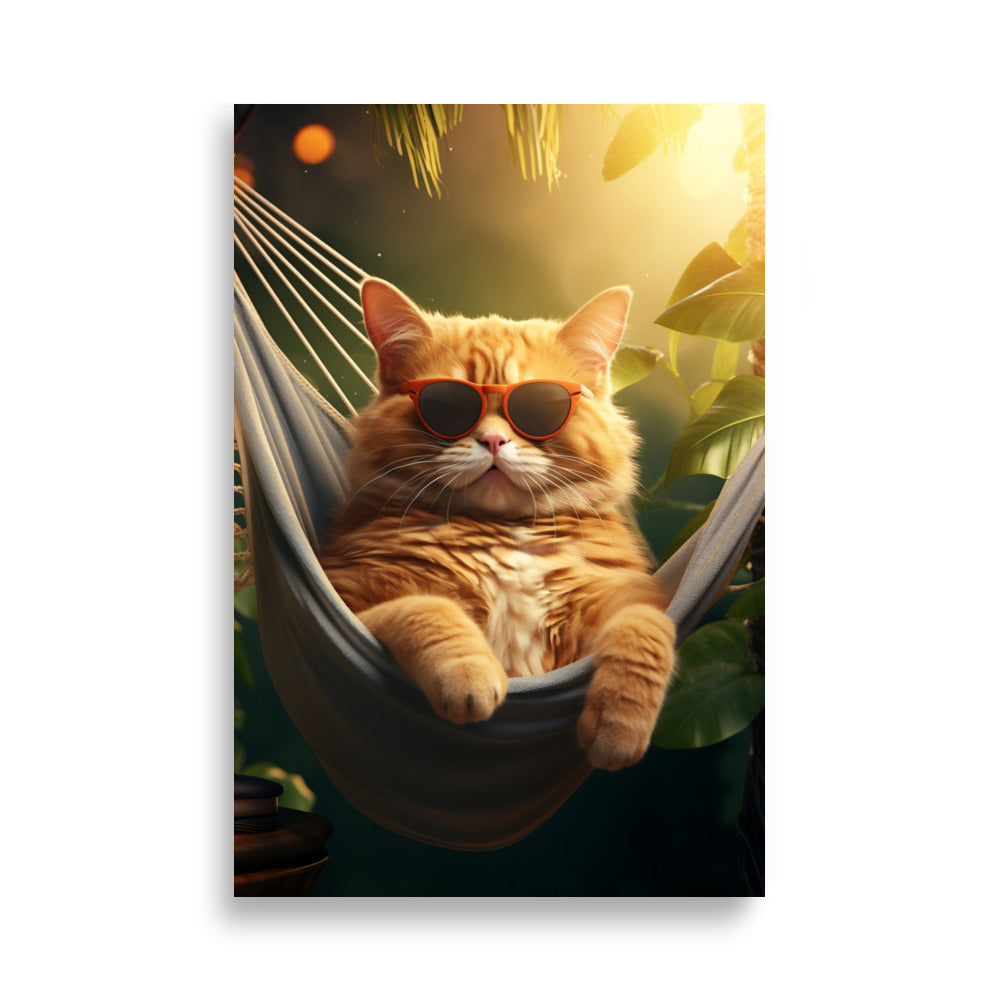Cat in hammock poster - Posters - EMELART