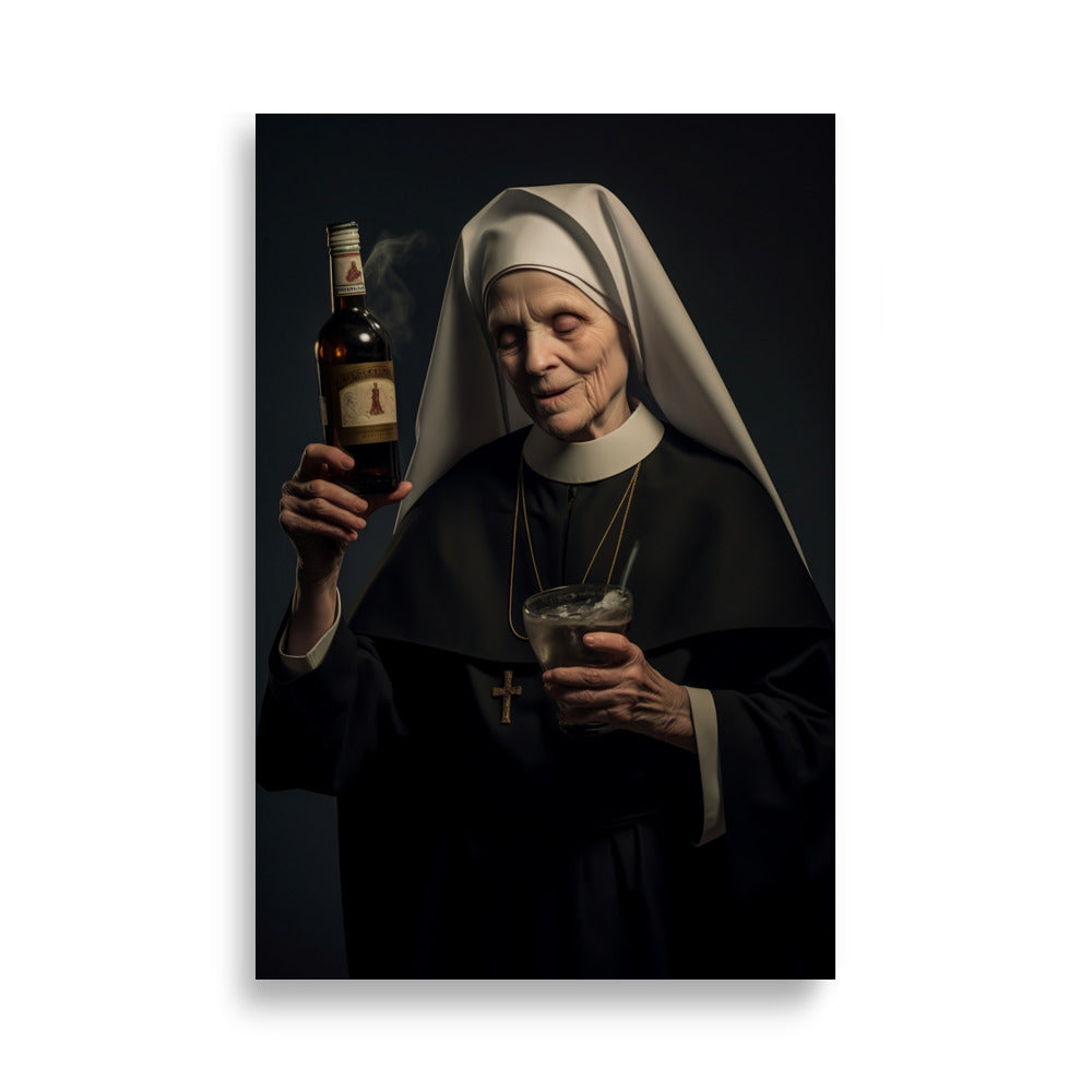 Drinking nun poster - Posters - EMELART
