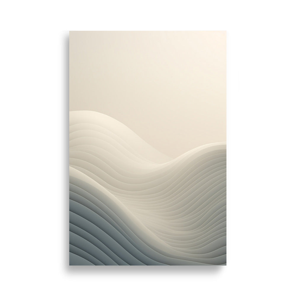 Soft white lines poster - Posters - EMELART