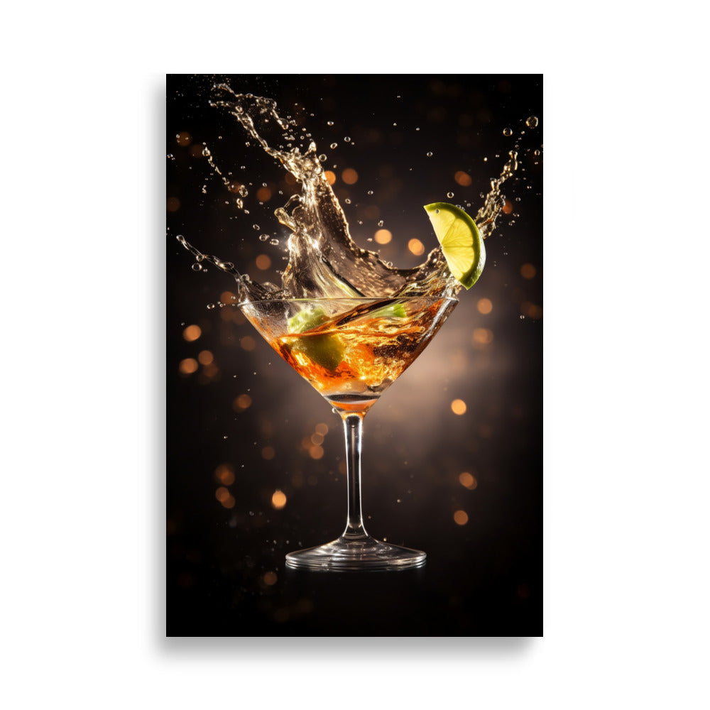 Cocktail splash poster - Posters - EMELART