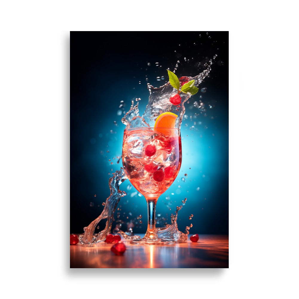 Cocktail splash poster - Posters - EMELART