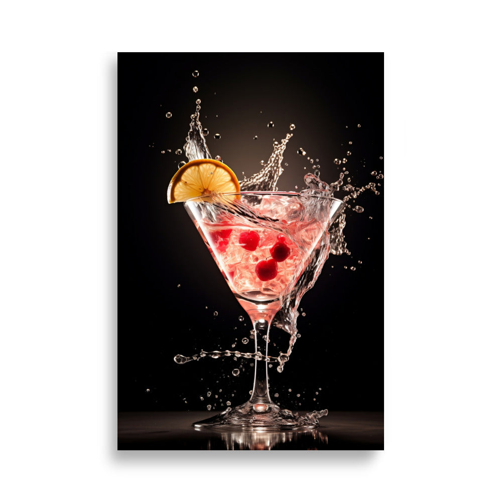 Cocktail splash poster - Posters - EMELART