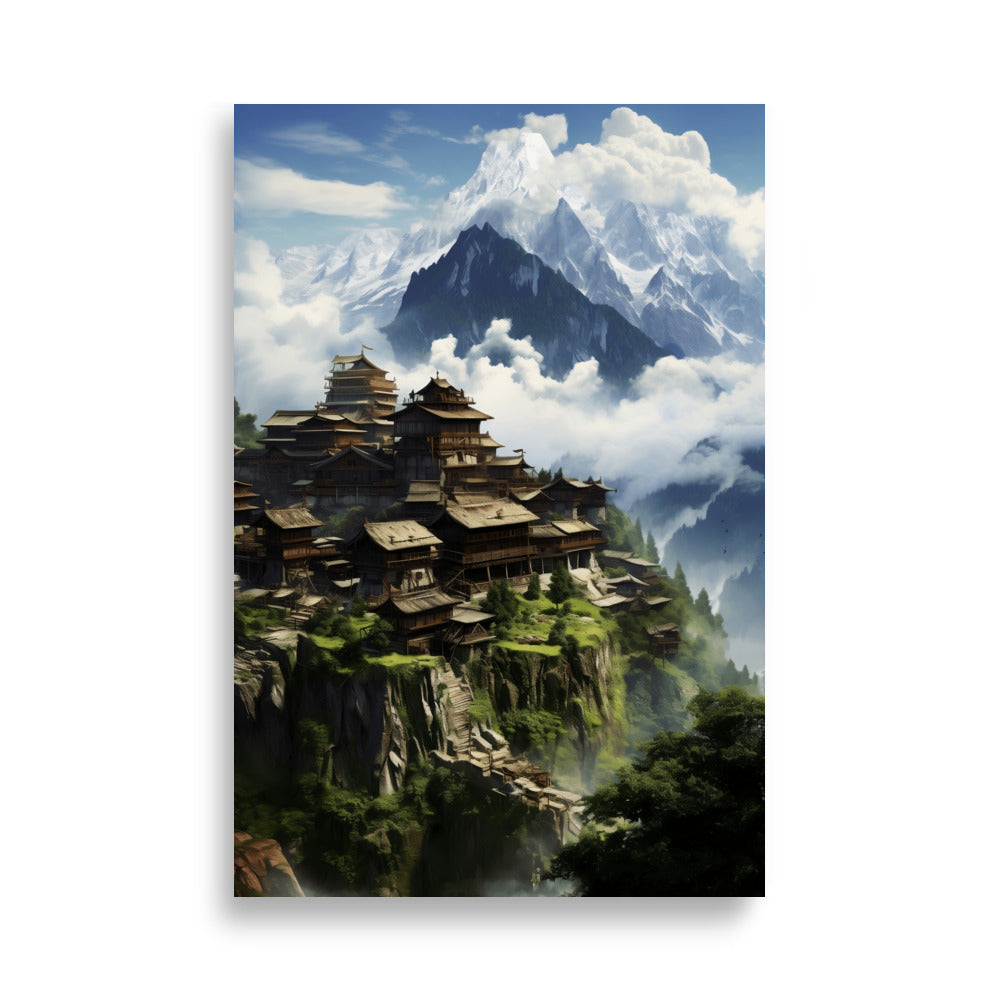 Mountain village poster - Posters - EMELART