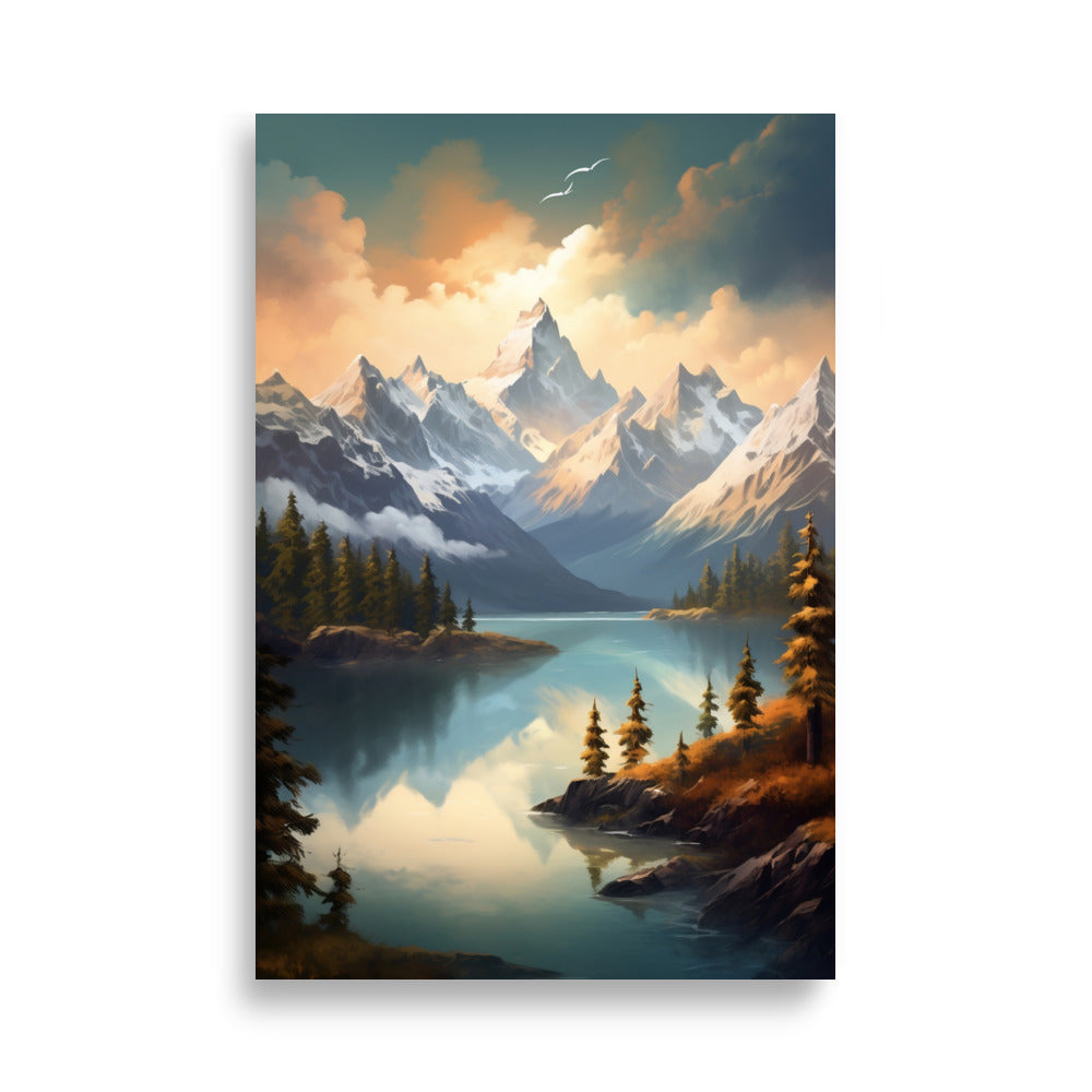 Mountain lake poster - Posters - EMELART