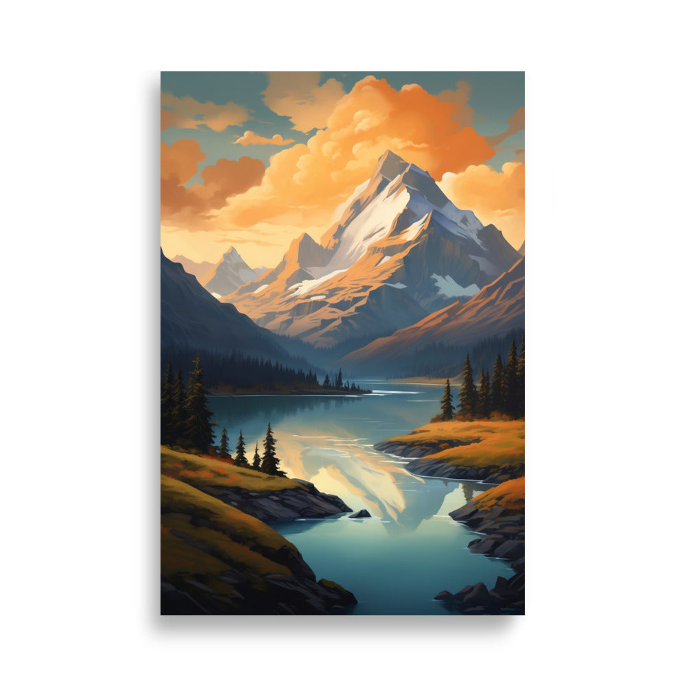 Mountain lake poster - Posters - EMELART