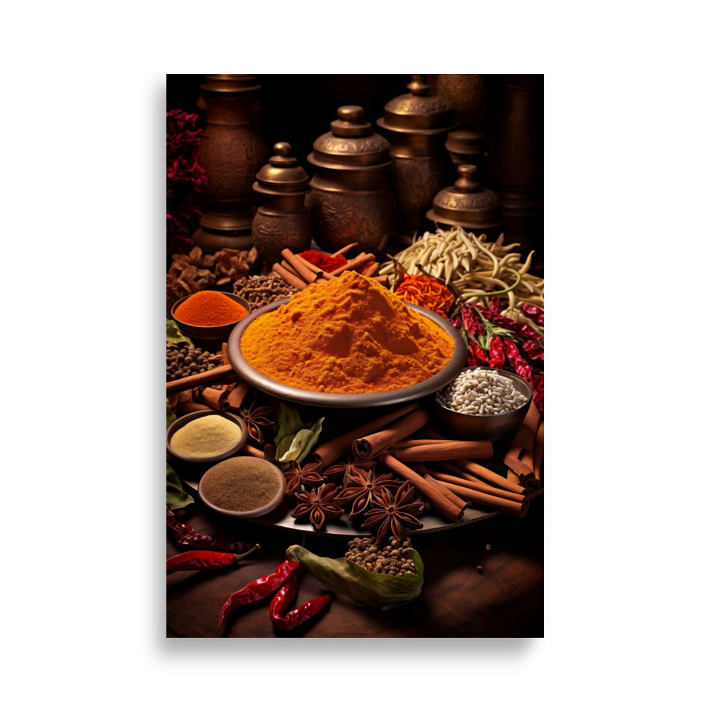 Table full of spices poster - Posters - EMELART