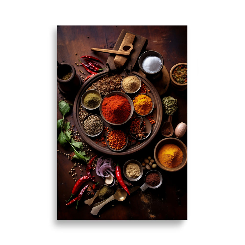 Table full of spices poster - Posters - EMELART