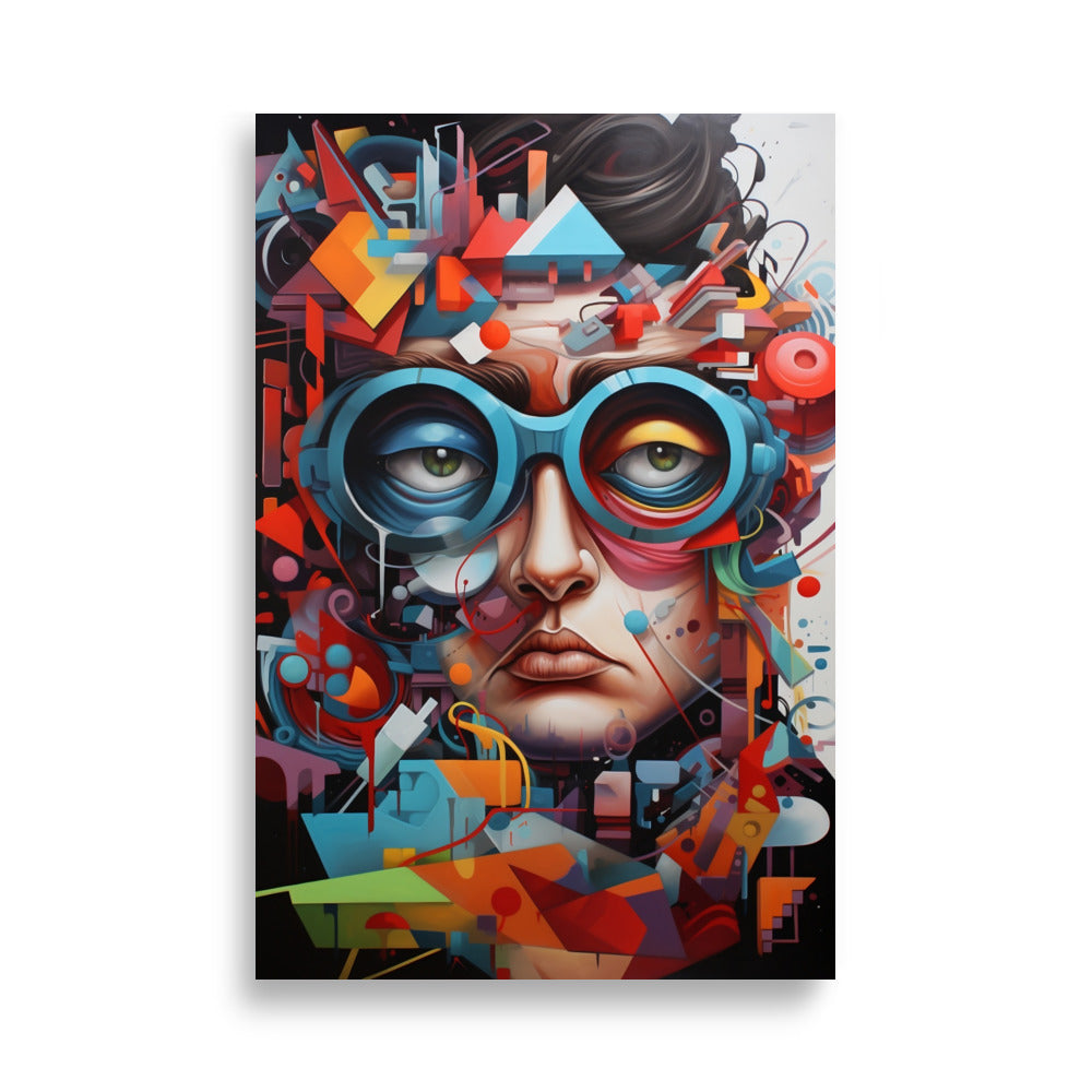 Man in graffiti style poster - Posters - EMELART