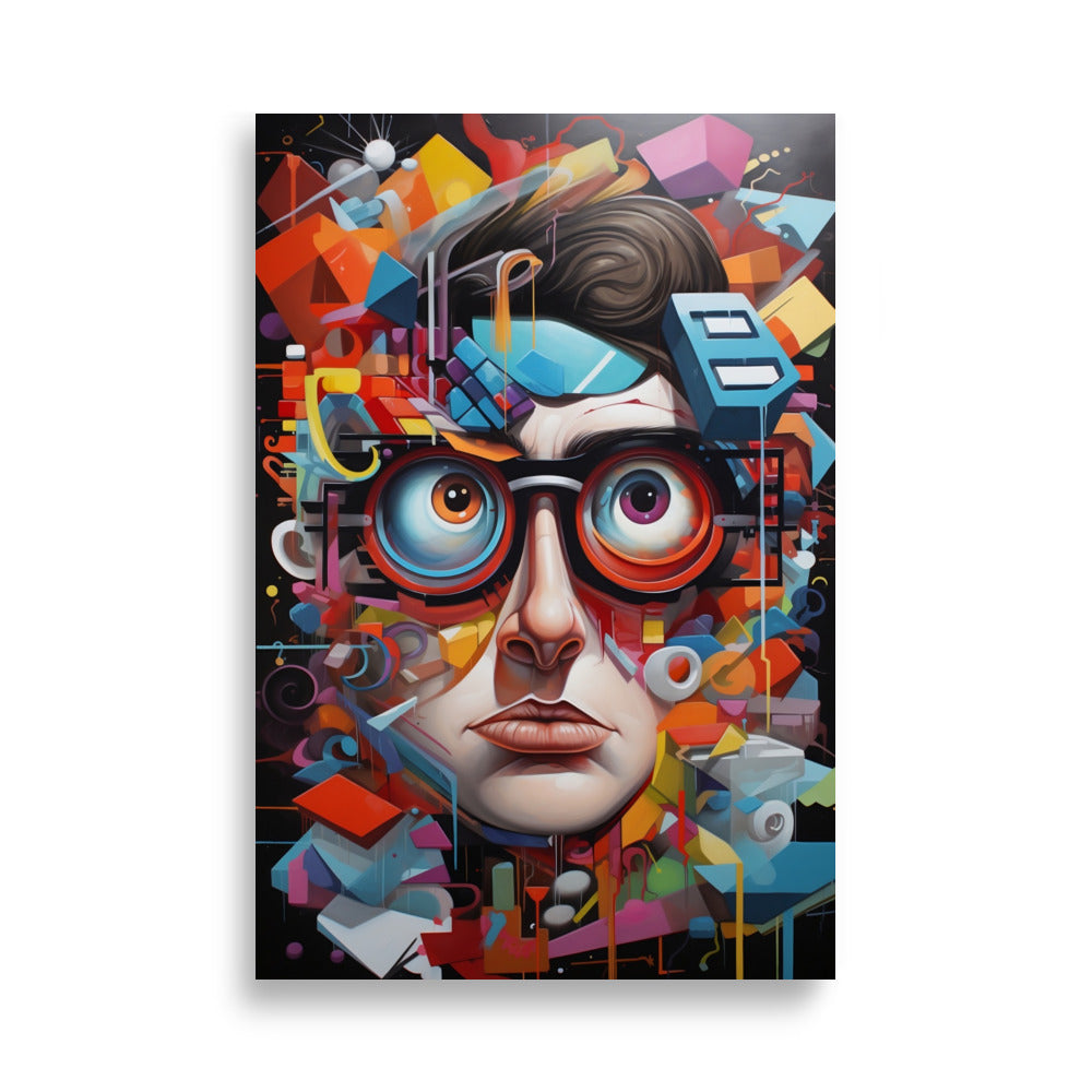 Man in graffiti style poster - Posters - EMELART