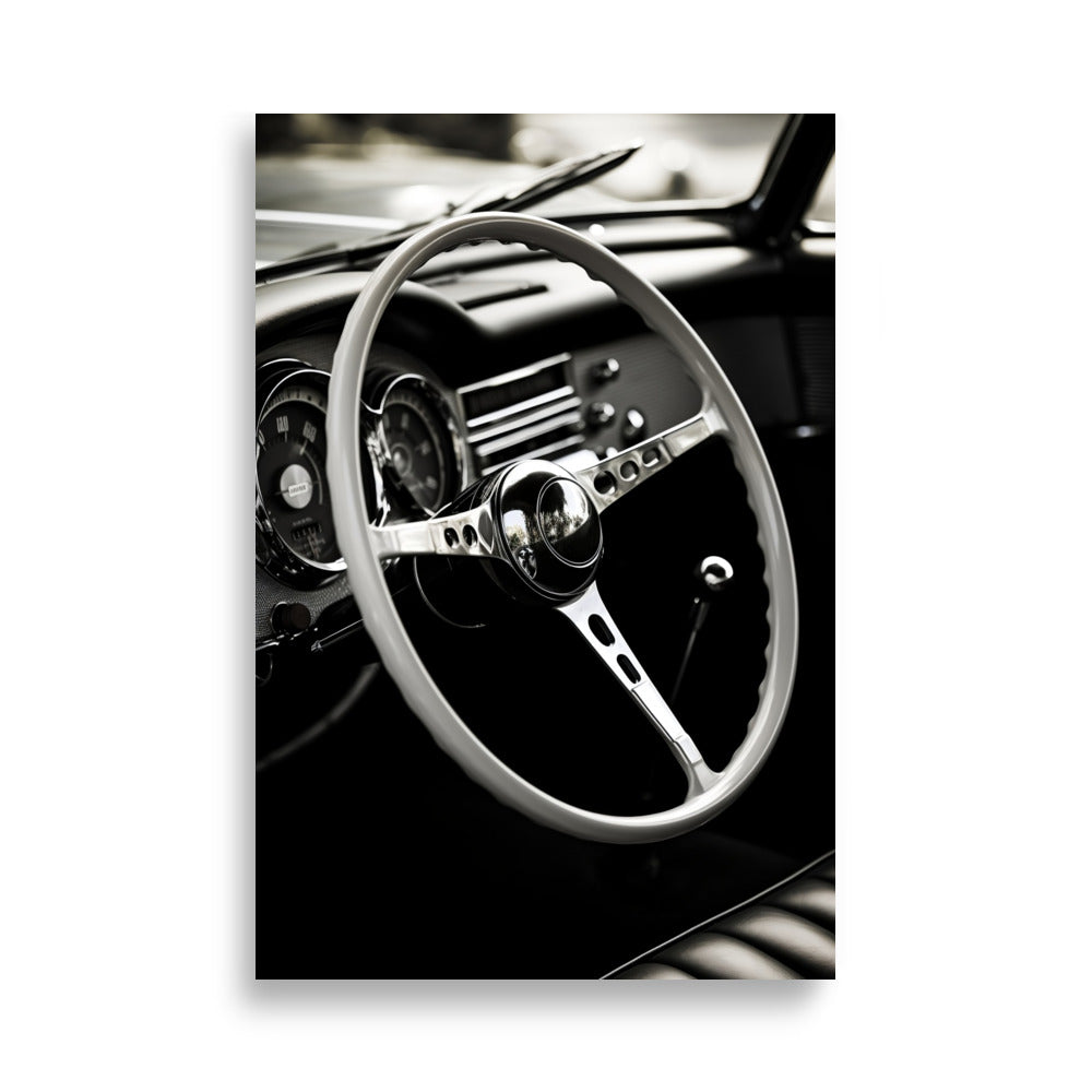 Vintage cabriolet poster - Posters - EMELART