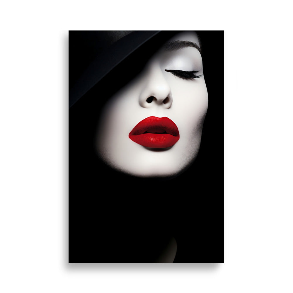 Woman with red lips poster - Posters - EMELART